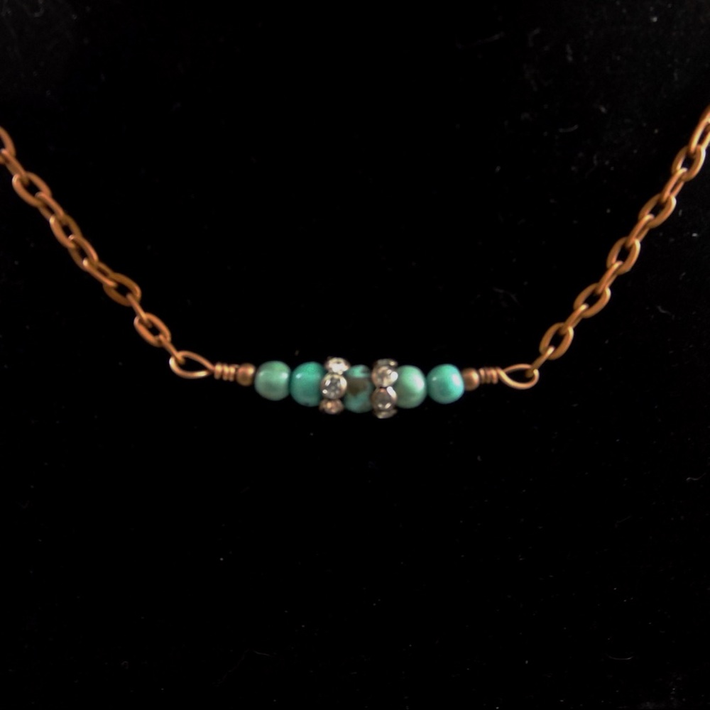 Turquoise bar necklace